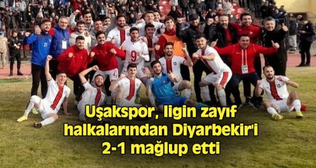 Uşakspor, ligin zayıf halkalarından Diyarbekir'i 2-1 mağlup etti